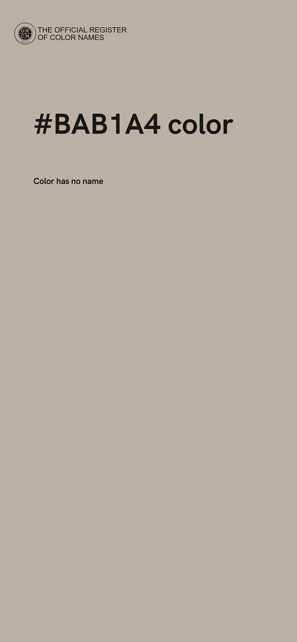#BAB1A4 color image
