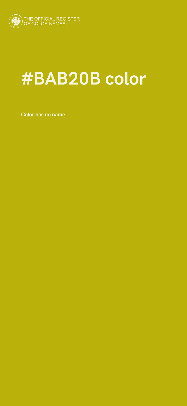 #BAB20B color image