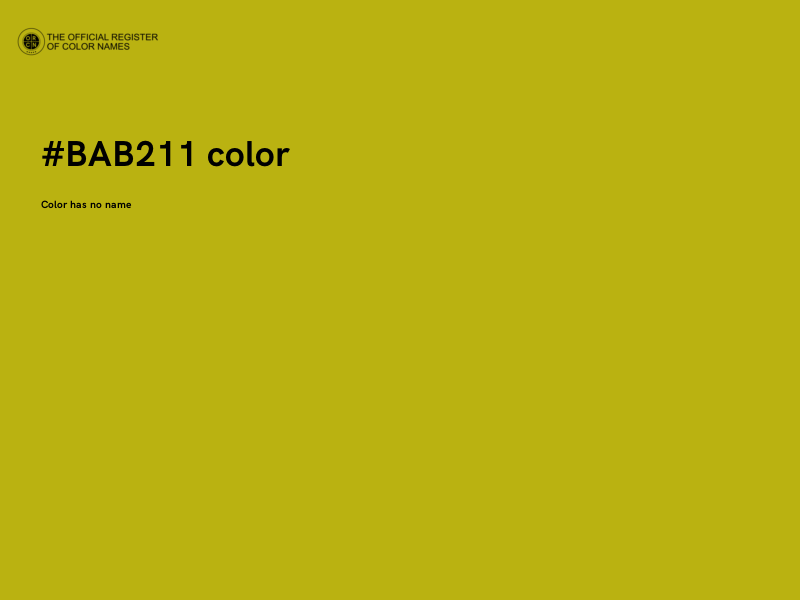 #BAB211 color image