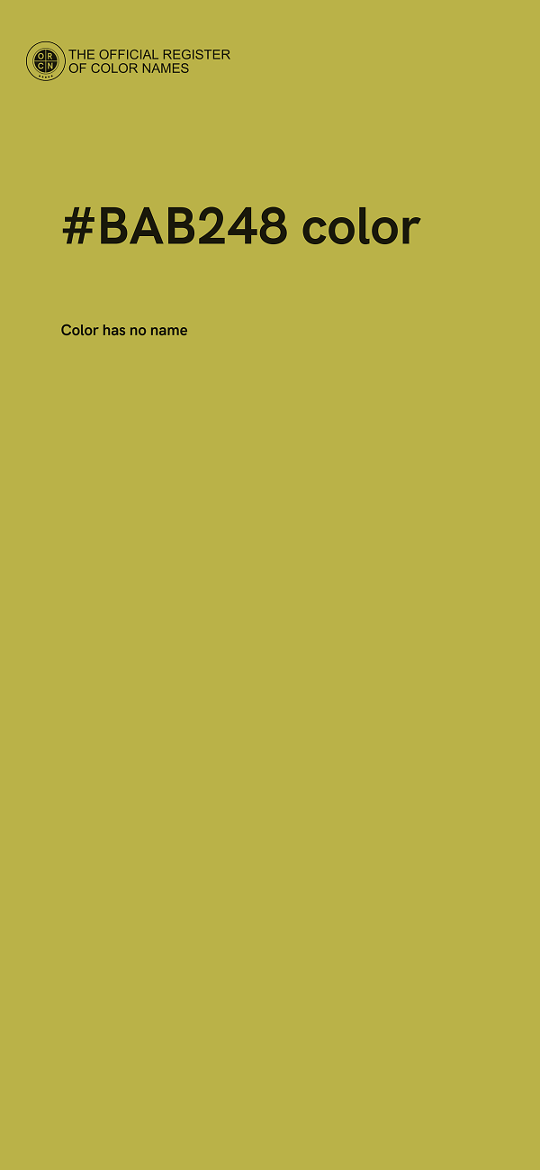 #BAB248 color image