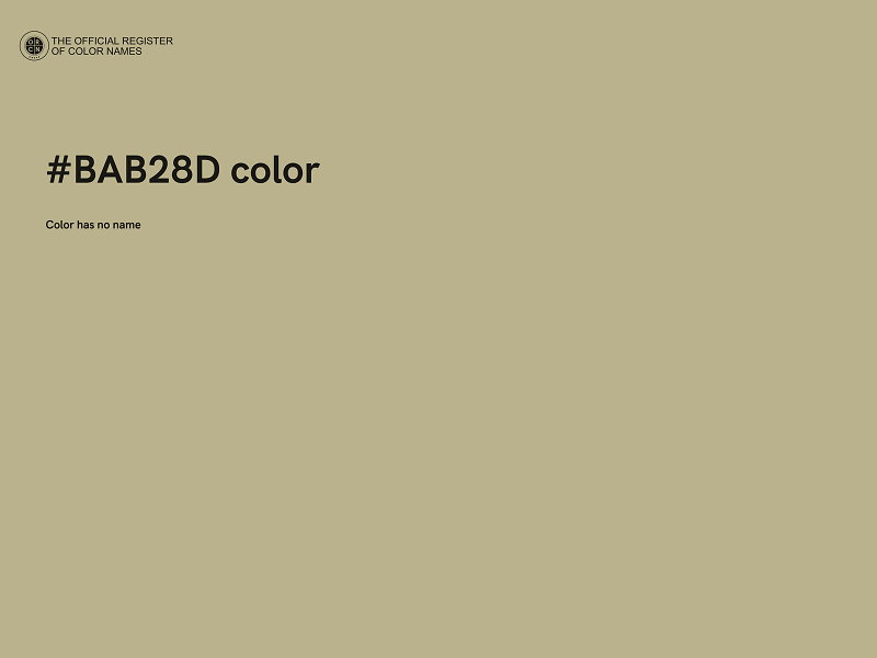 #BAB28D color image