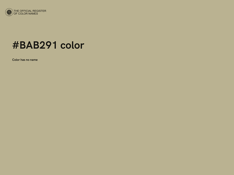 #BAB291 color image