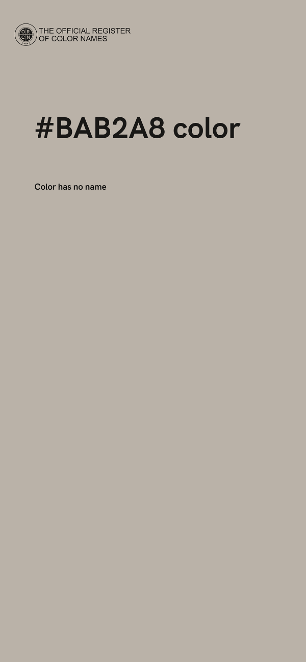 #BAB2A8 color image