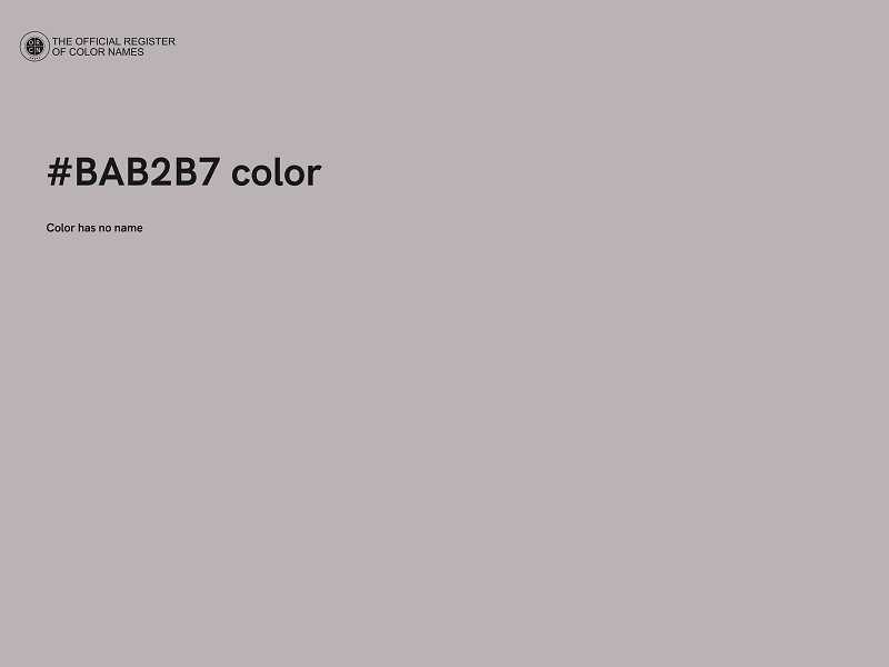 #BAB2B7 color image