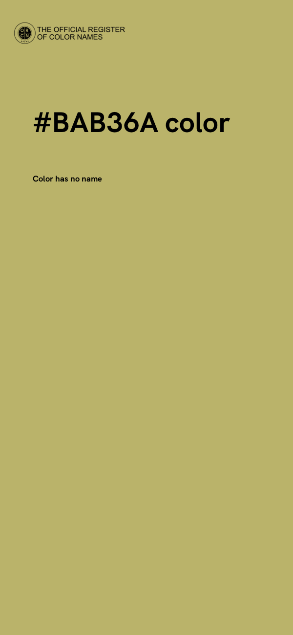 #BAB36A color image