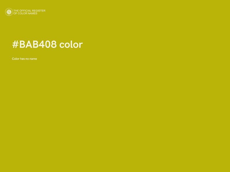 #BAB408 color image