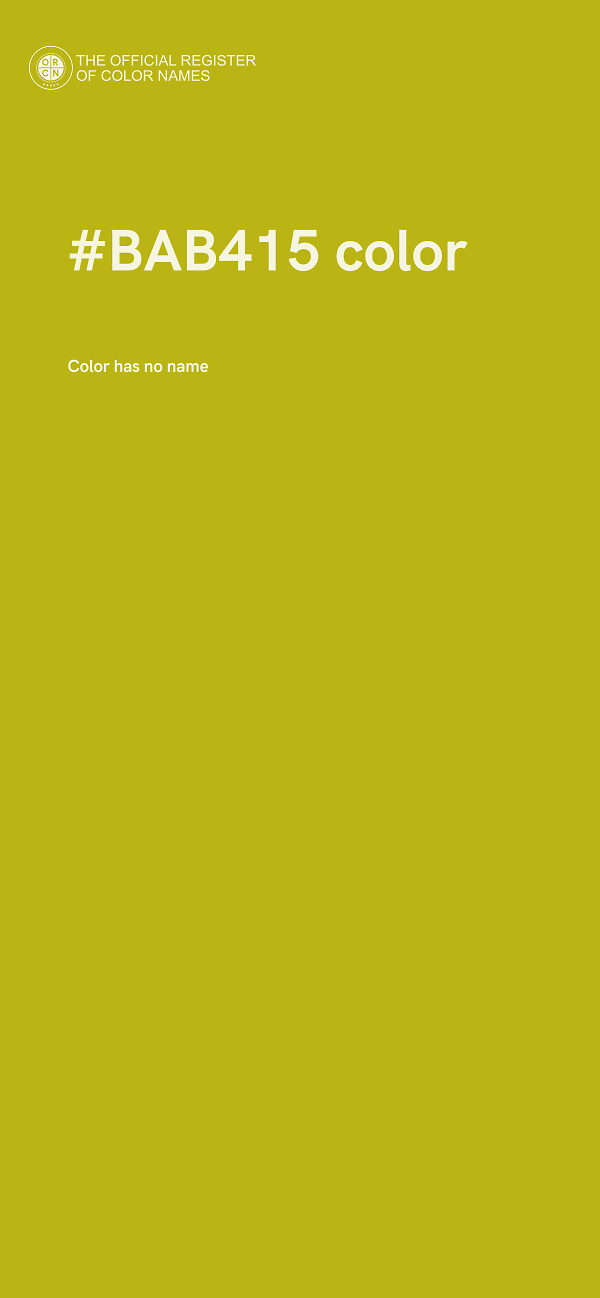 #BAB415 color image