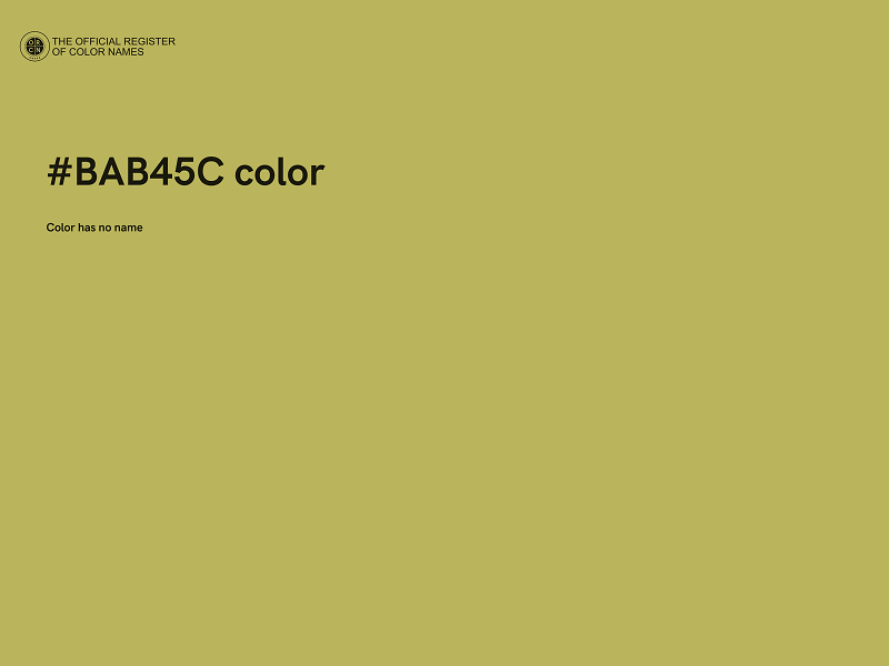 #BAB45C color image