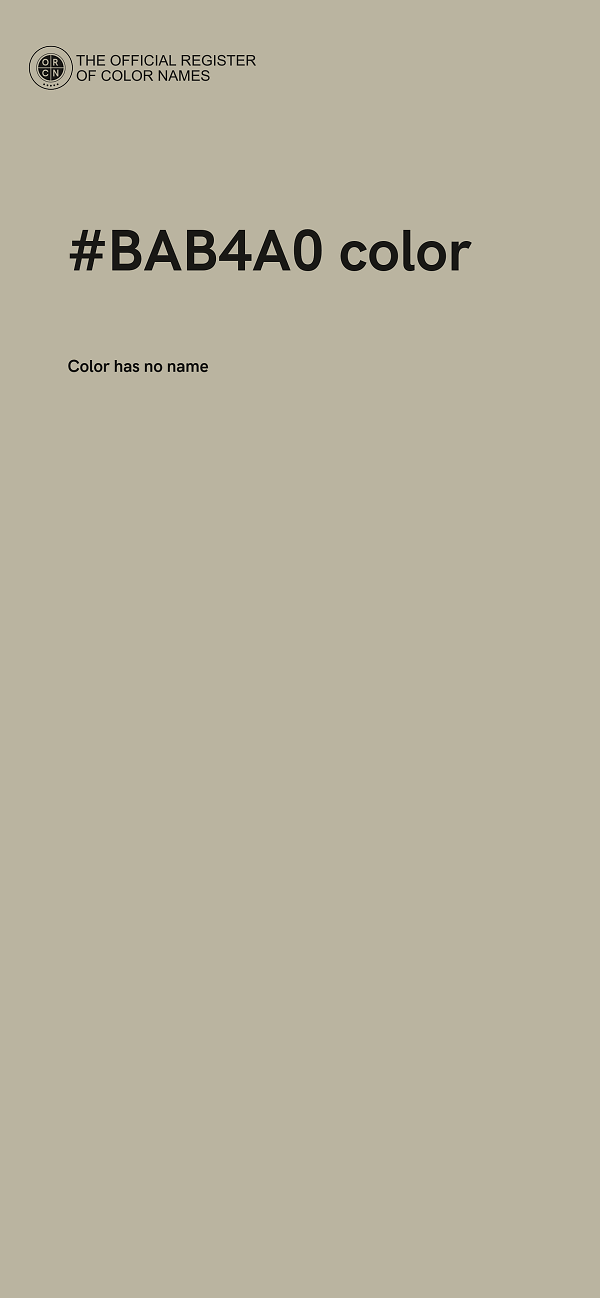 #BAB4A0 color image
