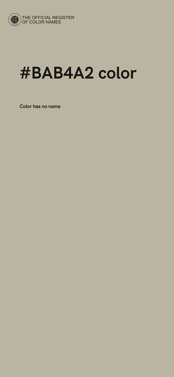 #BAB4A2 color image