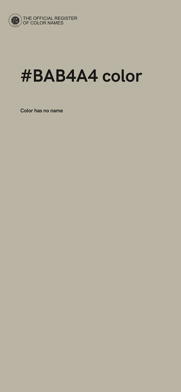 #BAB4A4 color image