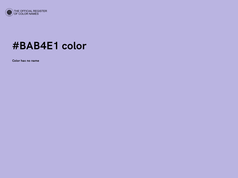 #BAB4E1 color image