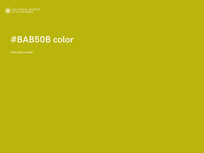 #BAB50B color image