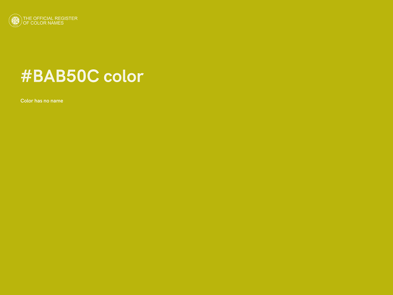 #BAB50C color image