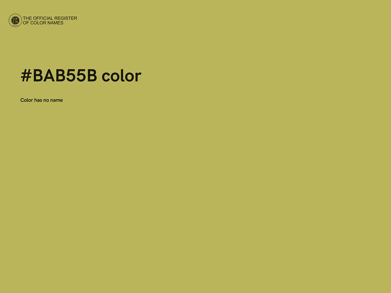 #BAB55B color image