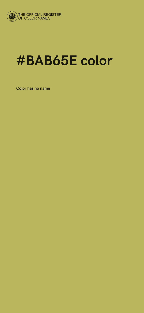 #BAB65E color image