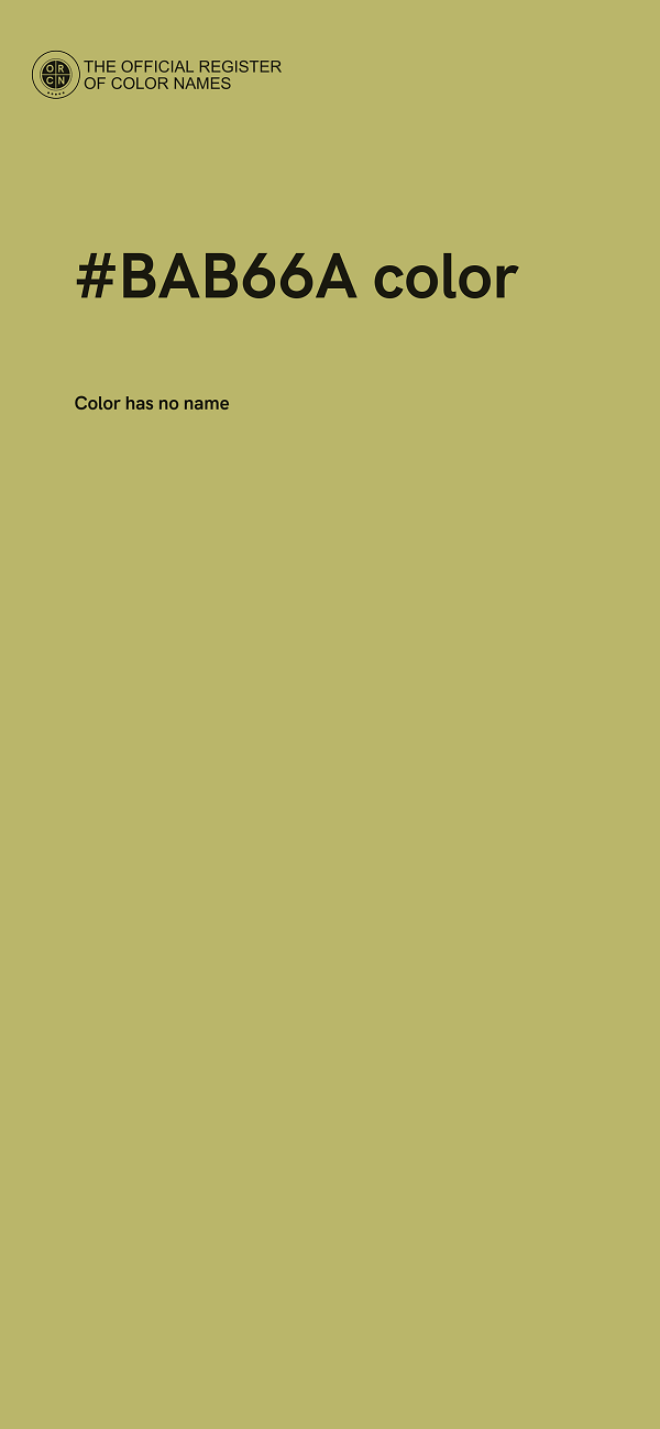 #BAB66A color image