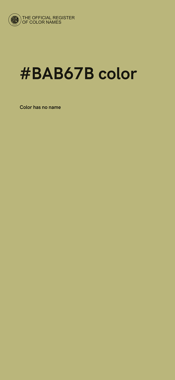 #BAB67B color image