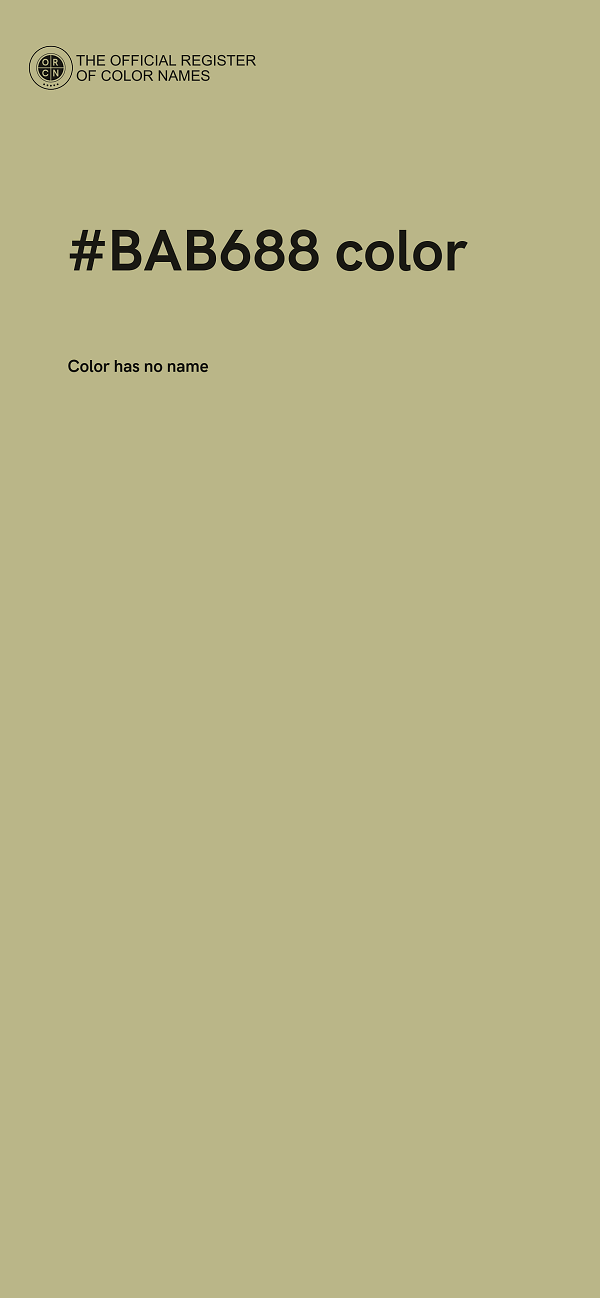 #BAB688 color image