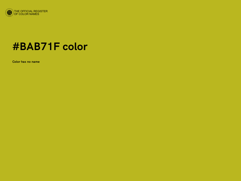 #BAB71F color image