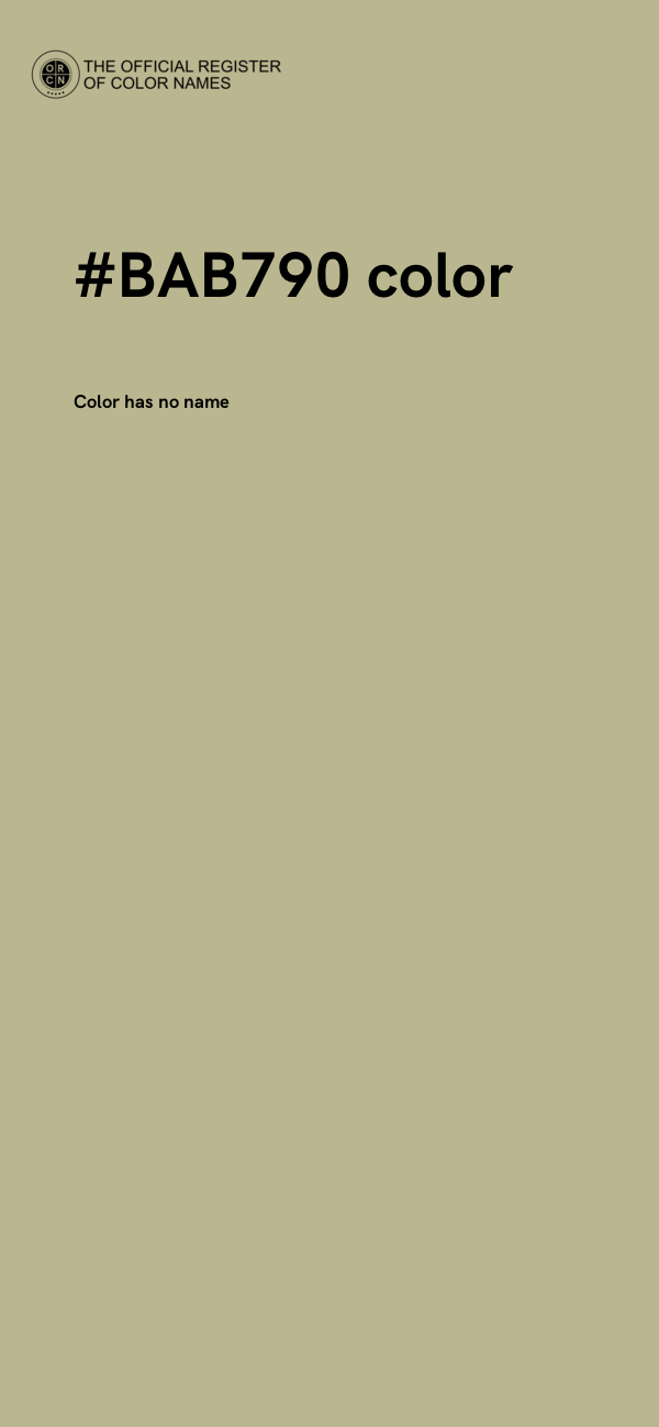 #BAB790 color image