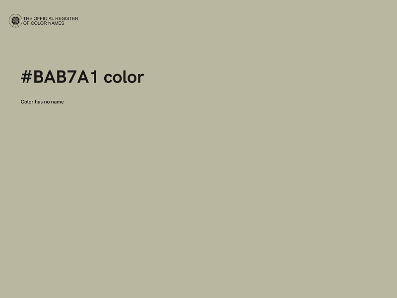 #BAB7A1 color image