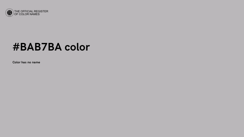#BAB7BA color image