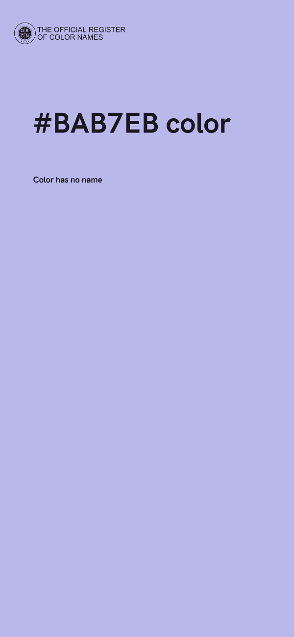 #BAB7EB color image