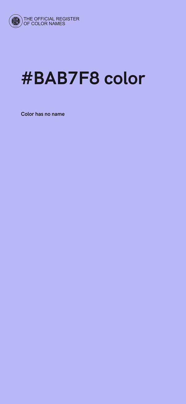 #BAB7F8 color image