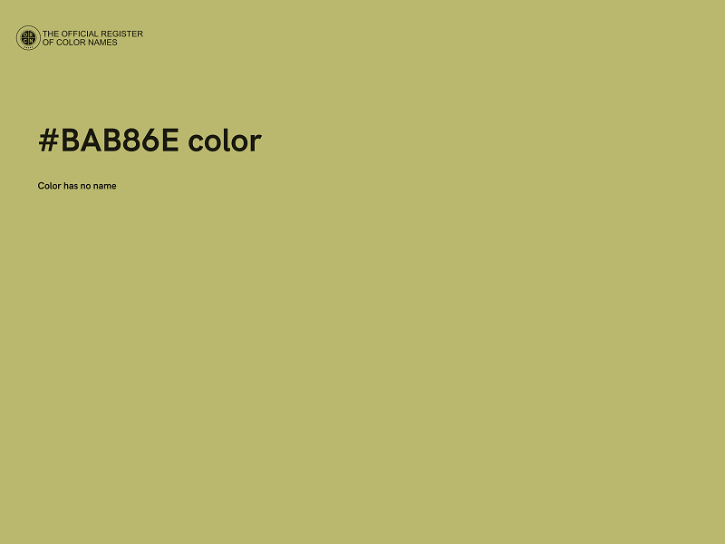 #BAB86E color image