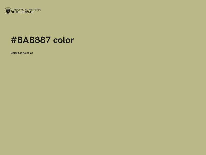 #BAB887 color image