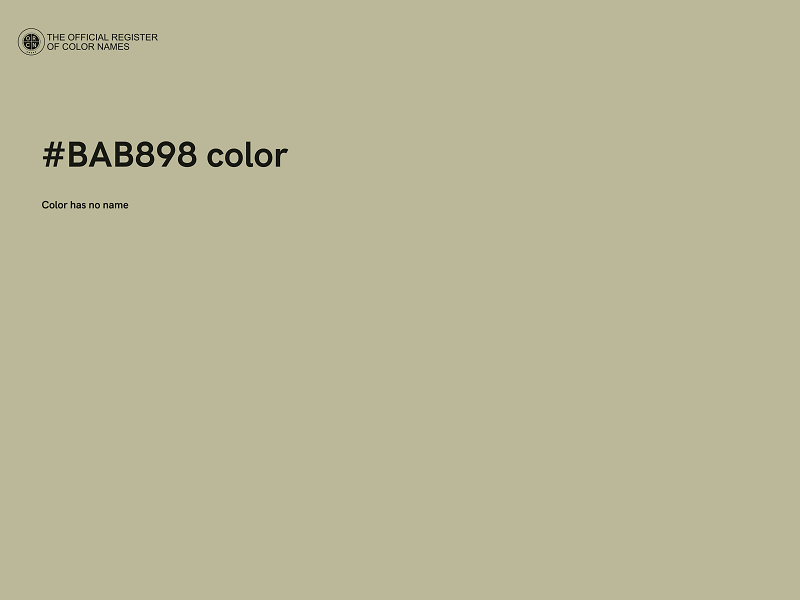 #BAB898 color image