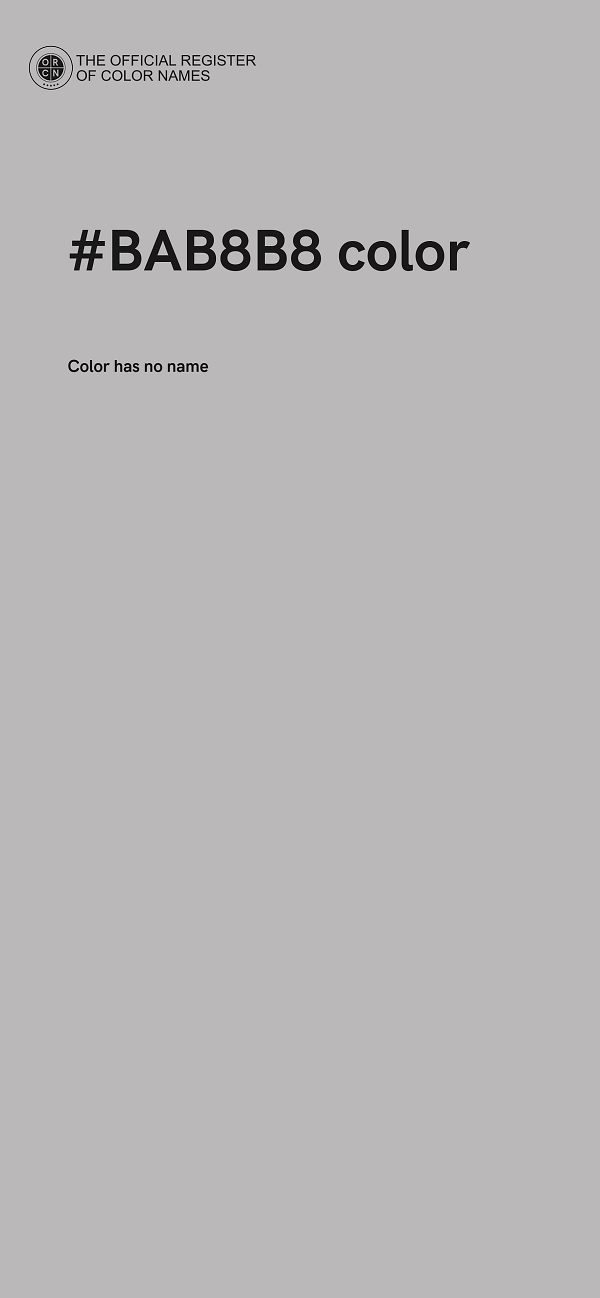#BAB8B8 color image