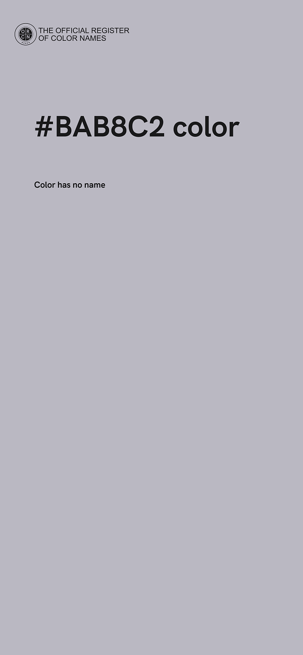 #BAB8C2 color image