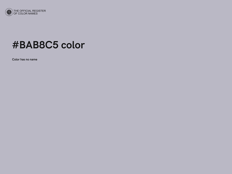#BAB8C5 color image