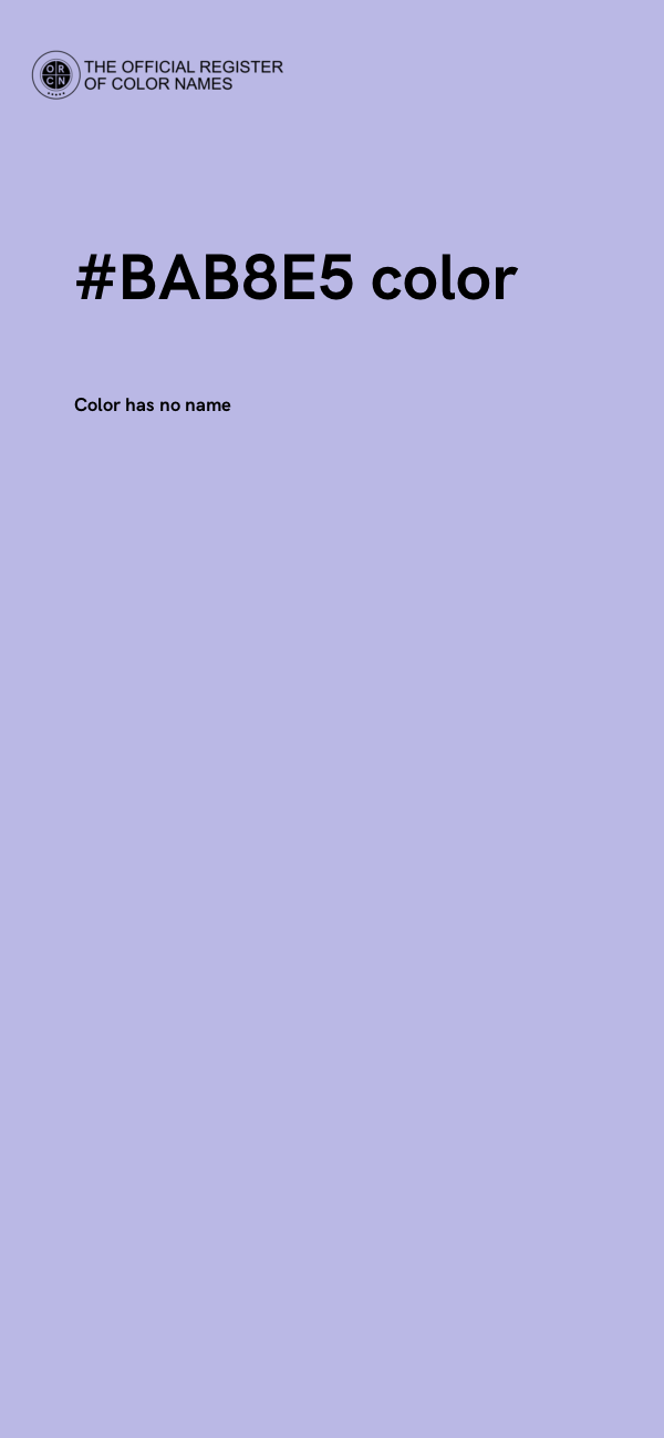 #BAB8E5 color image