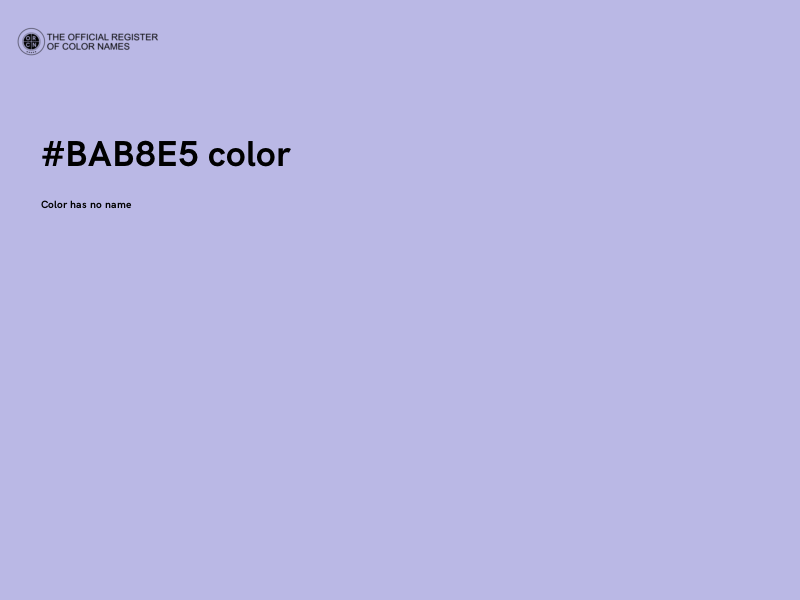 #BAB8E5 color image