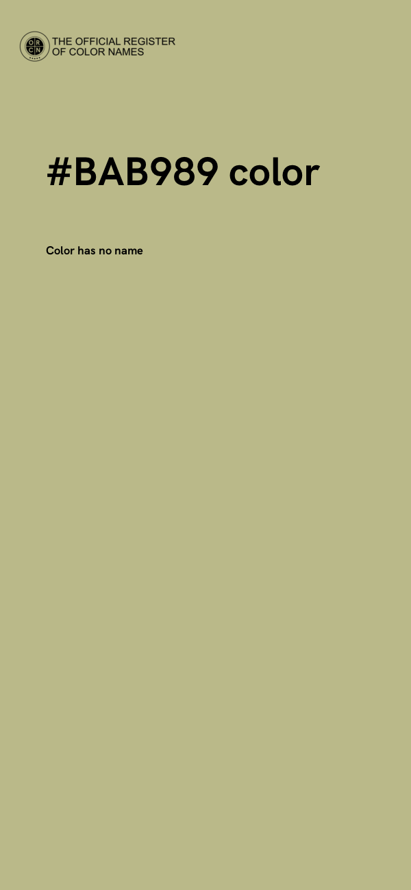 #BAB989 color image
