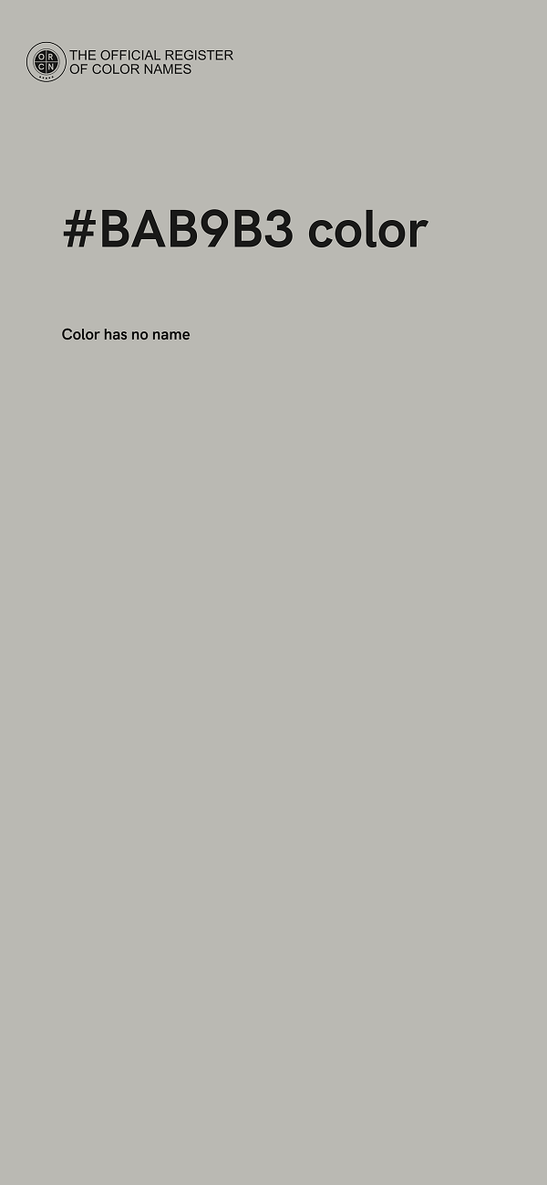 #BAB9B3 color image