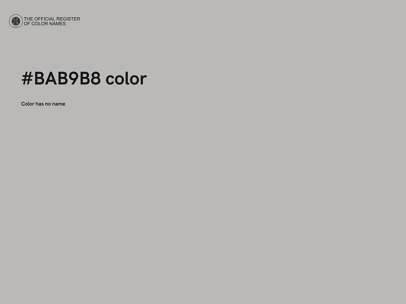 #BAB9B8 color image