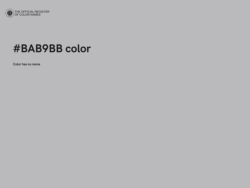 #BAB9BB color image