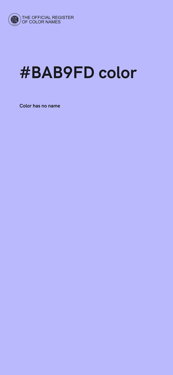 #BAB9FD color image