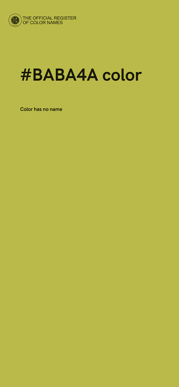 #BABA4A color image