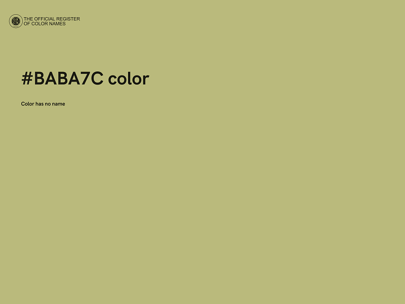 #BABA7C color image