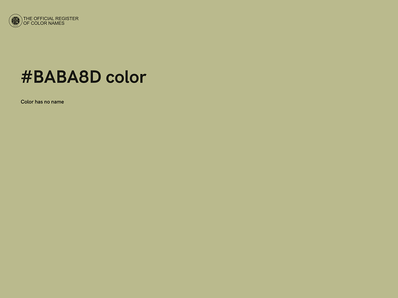 #BABA8D color image