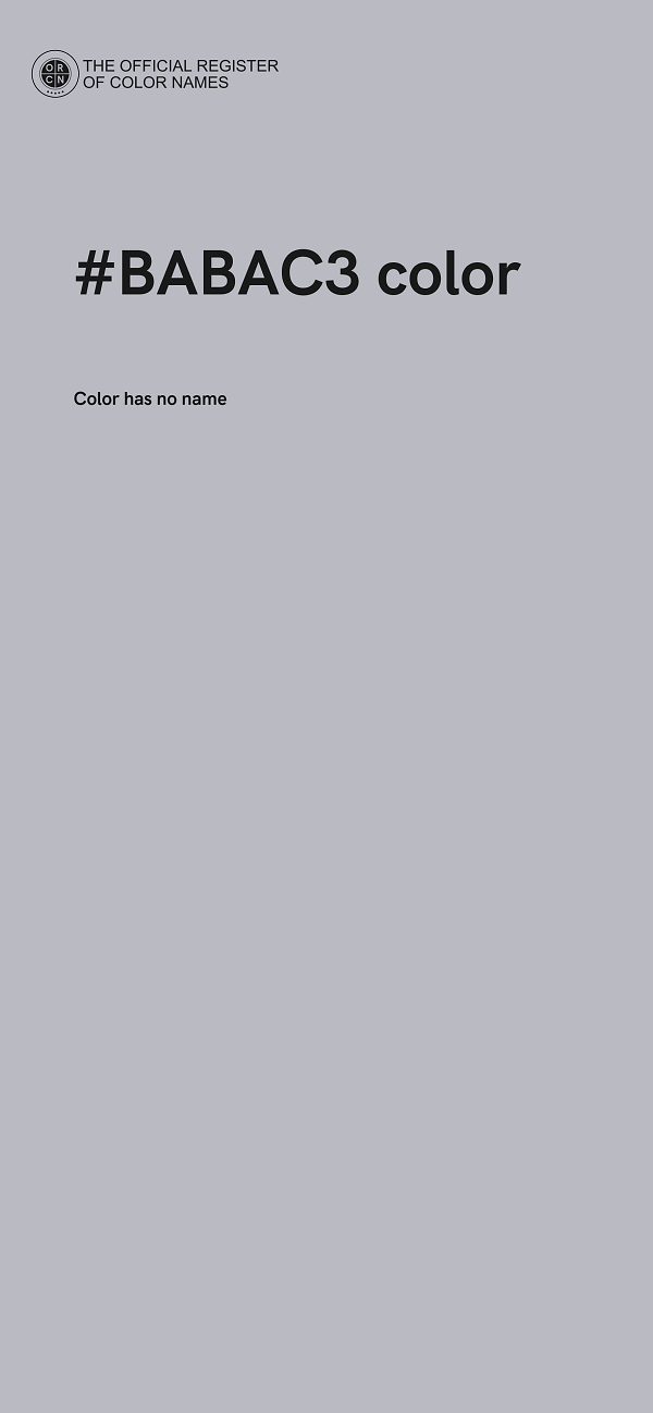 #BABAC3 color image