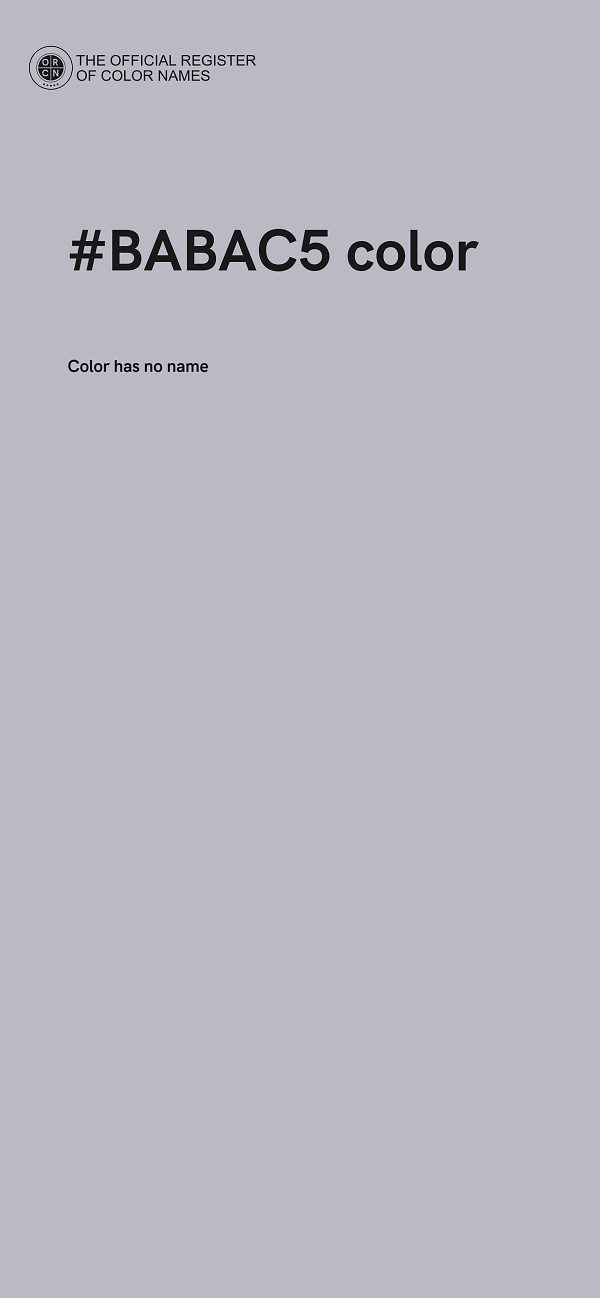 #BABAC5 color image