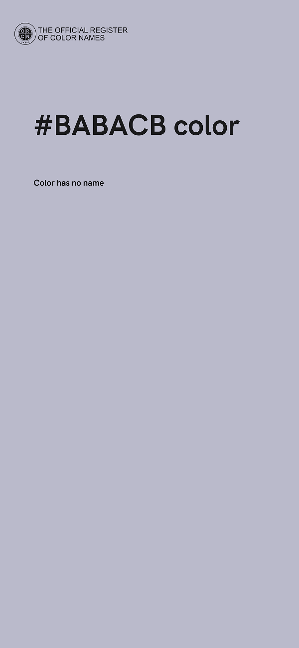 #BABACB color image