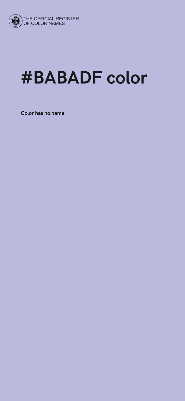 #BABADF color image