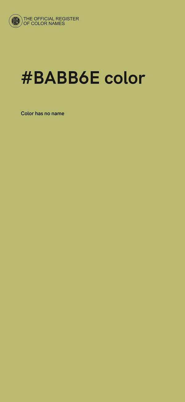 #BABB6E color image